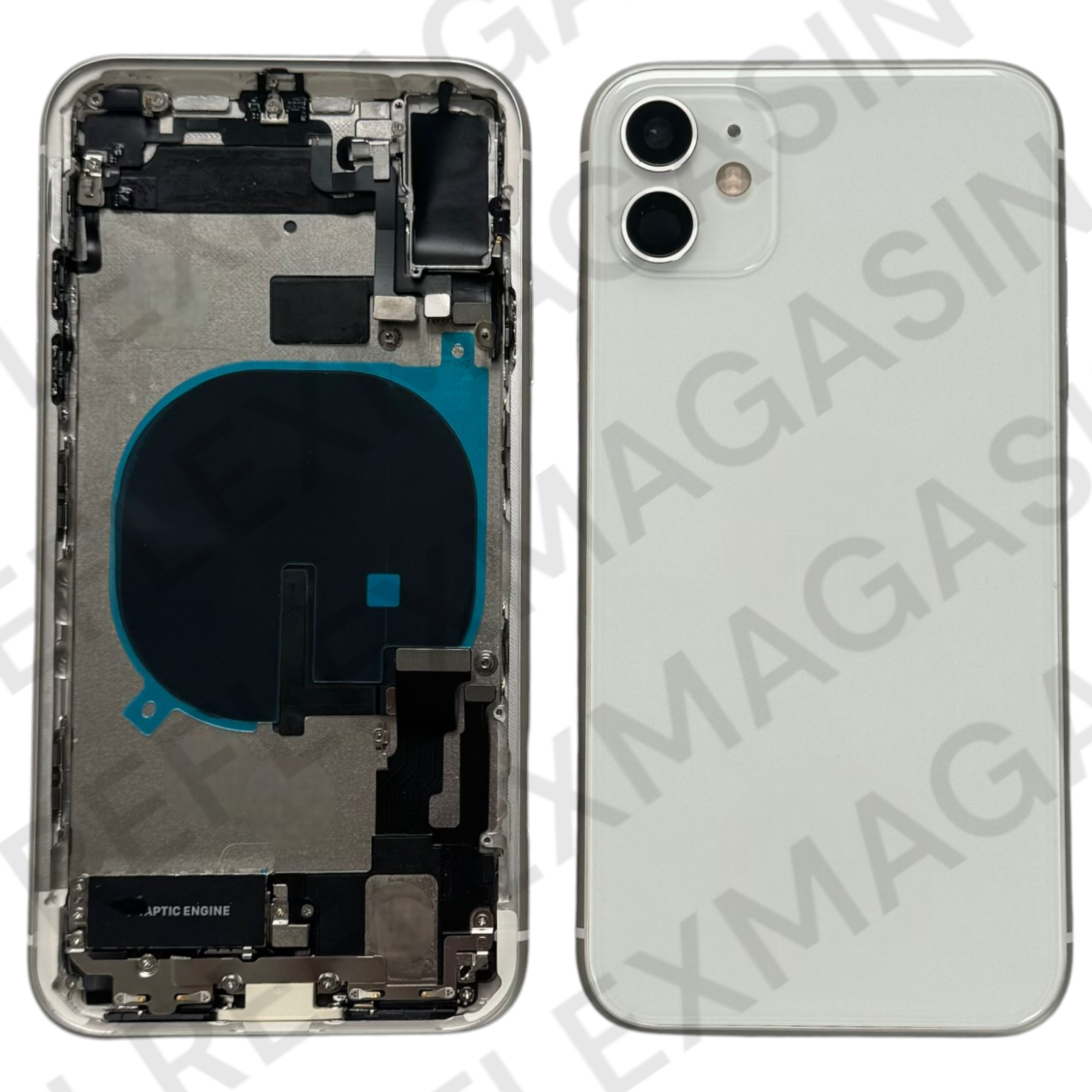 Châssis Arrière Semi-Complet Pour IPhone 11 Pro - Argent/Blanc - Avec Vitre Arrière - Neuf D'origine