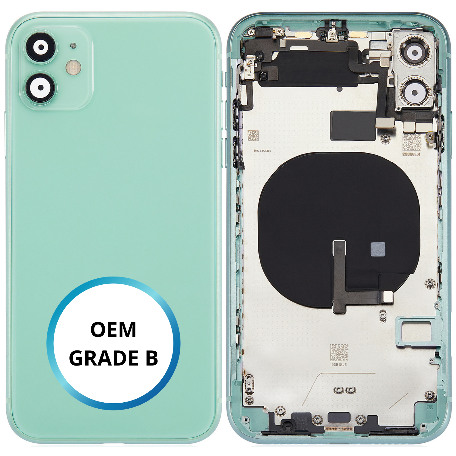 Châssis arrière - iPhone 11 - Vert - Avec composants (ORIGINAL GRADE B)