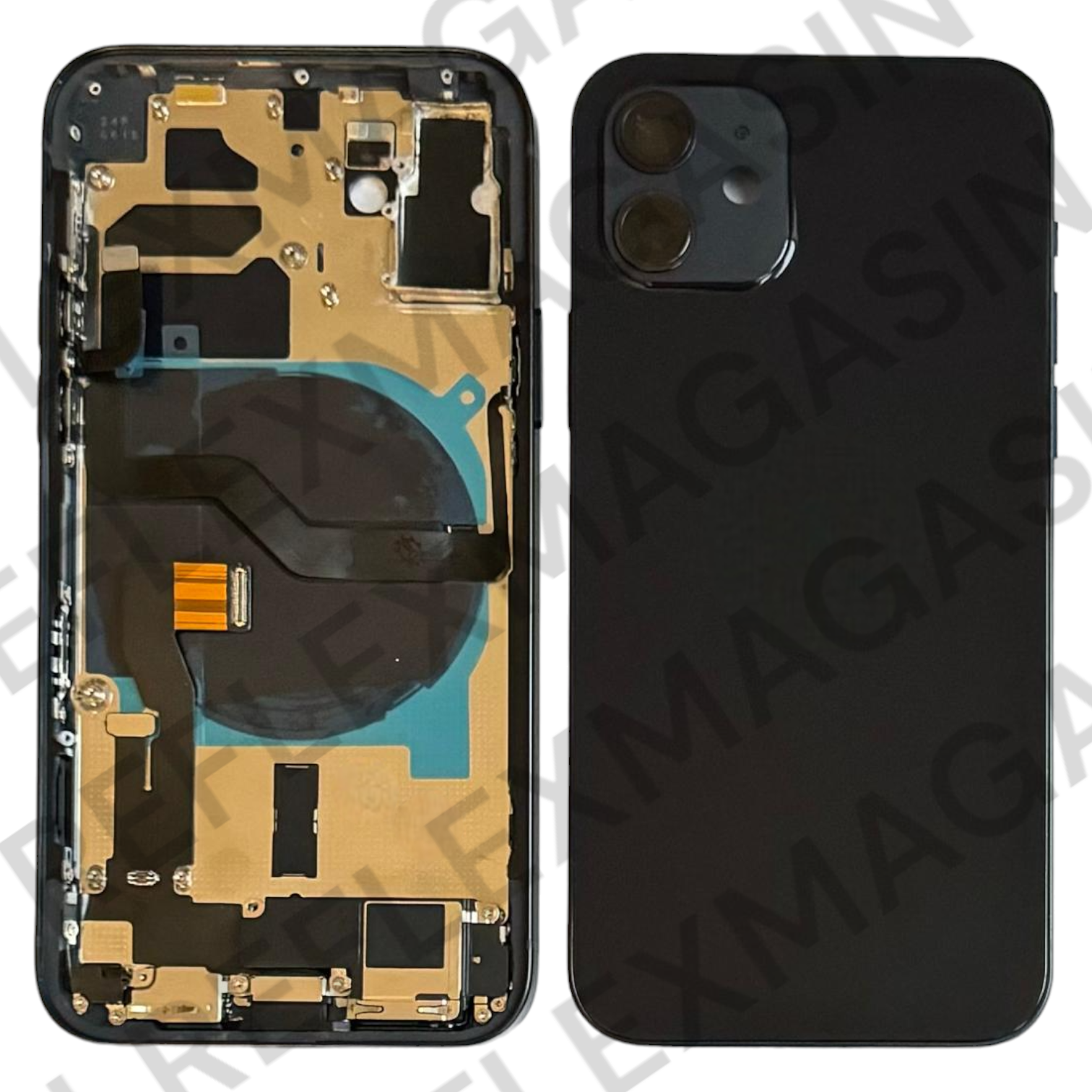 Châssis arrière - iPhone 12 - Pré-monté avec composants