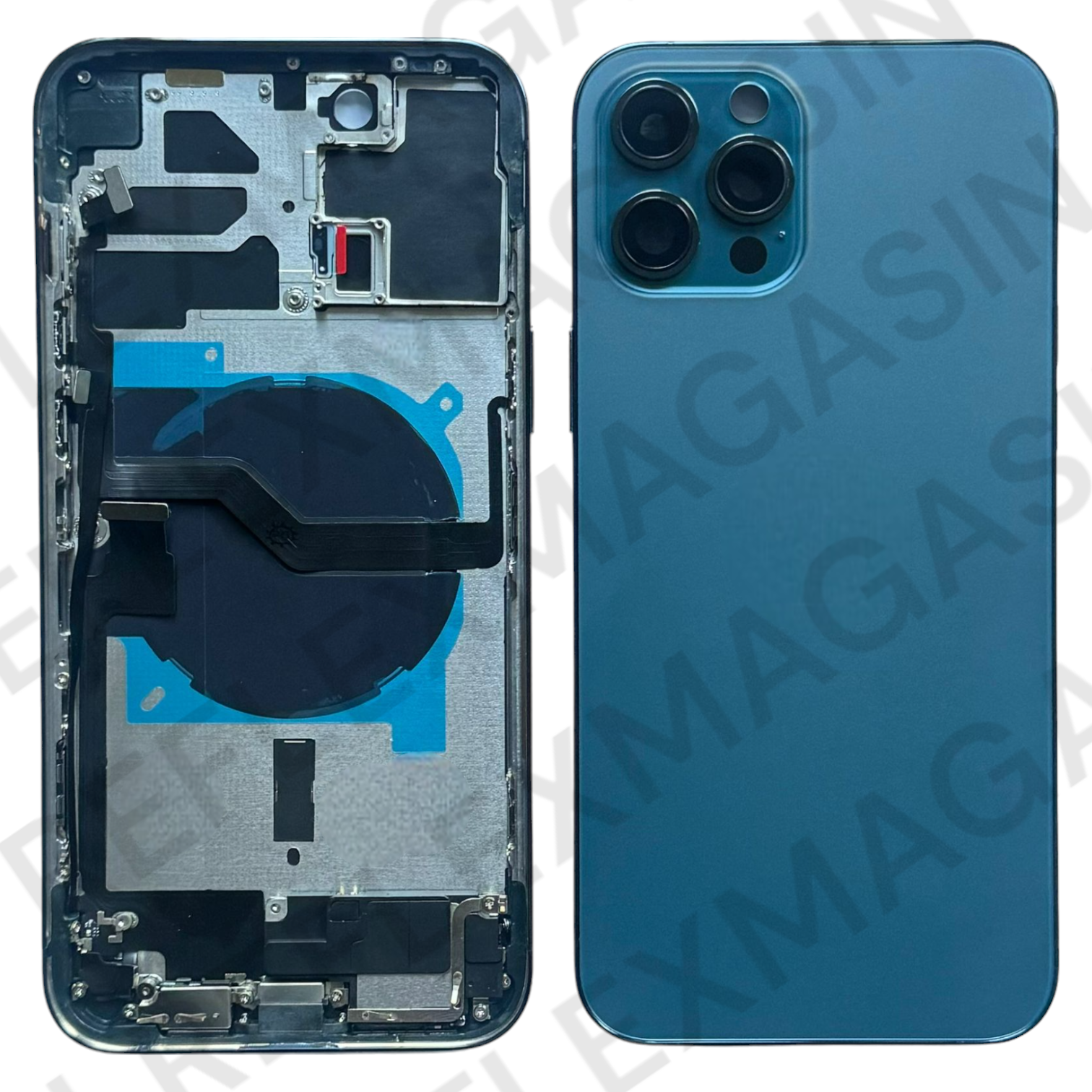 Châssis arrière - iPhone 12 ProMax - Pré-monté avec composants