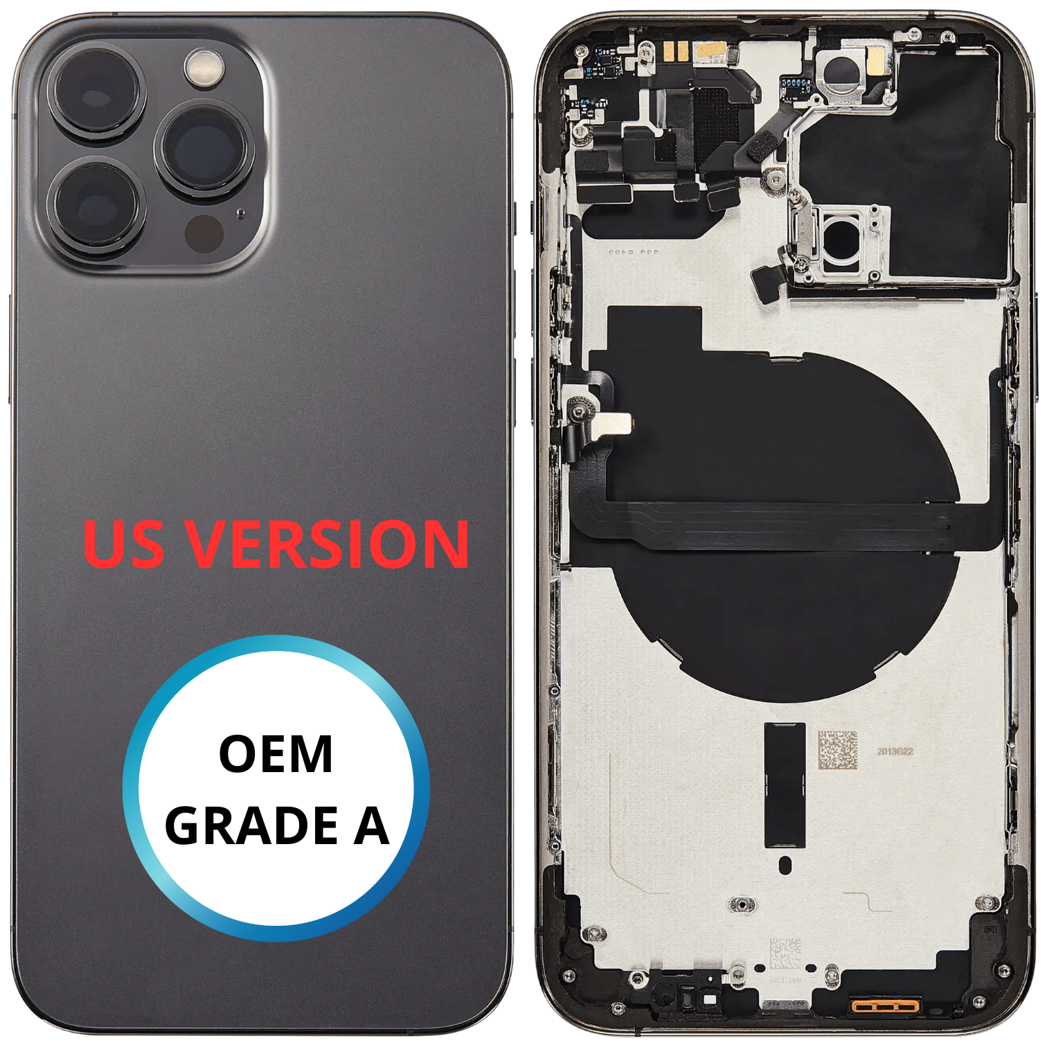 Châssis arrière - iPhone 13 ProMax US VERSION - Graphite - Avec composants (ORIGINAL GRADE A)