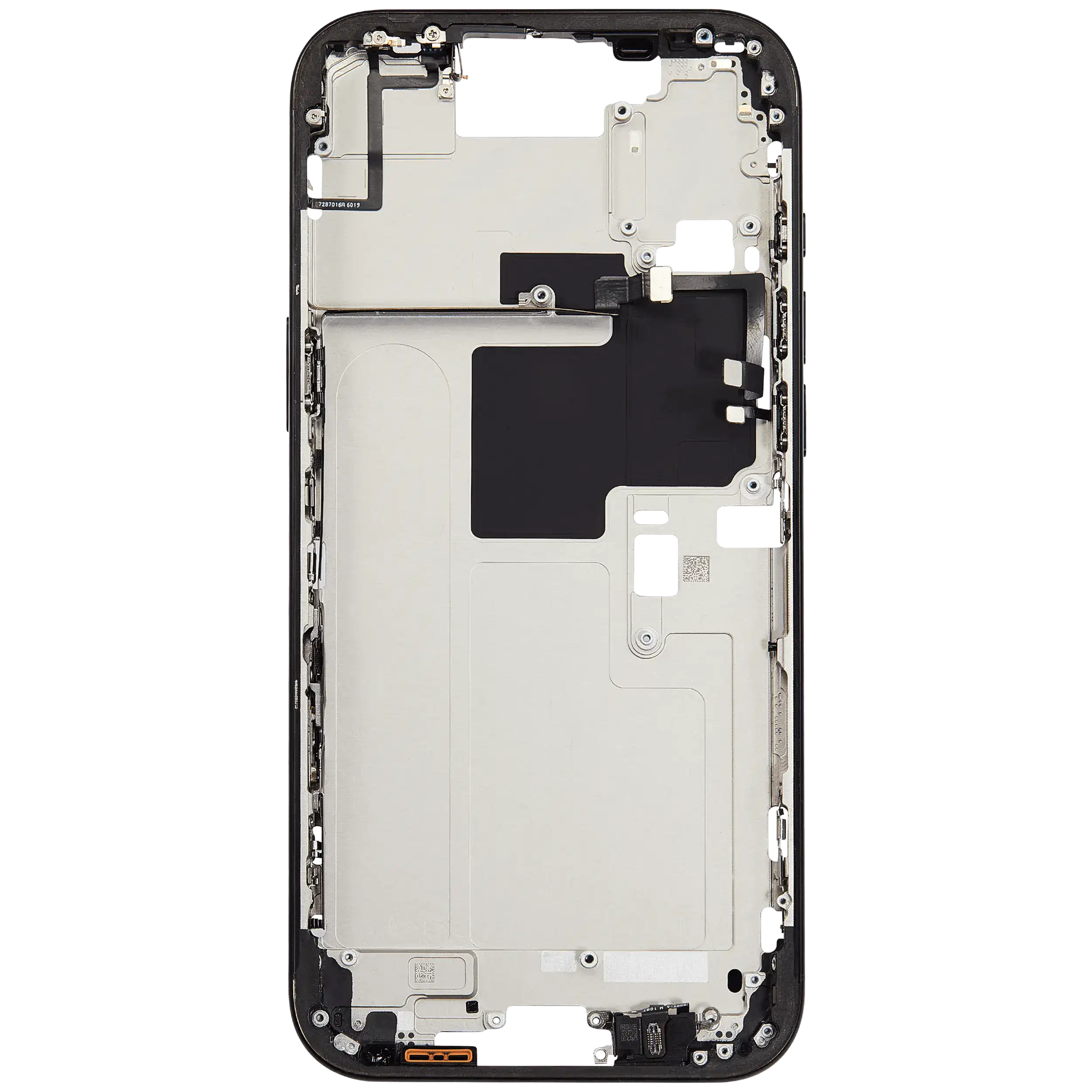 Châssis intermédiaire - iPhone 16 ProMax - Titane Noir - Nappe power + volume (ORIGINAL GRADE A)
