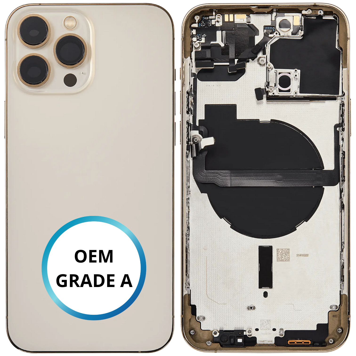 Châssis arrière - iPhone 13 ProMax - Or/Gold - Avec composants (ORIGINAL GRADE A)