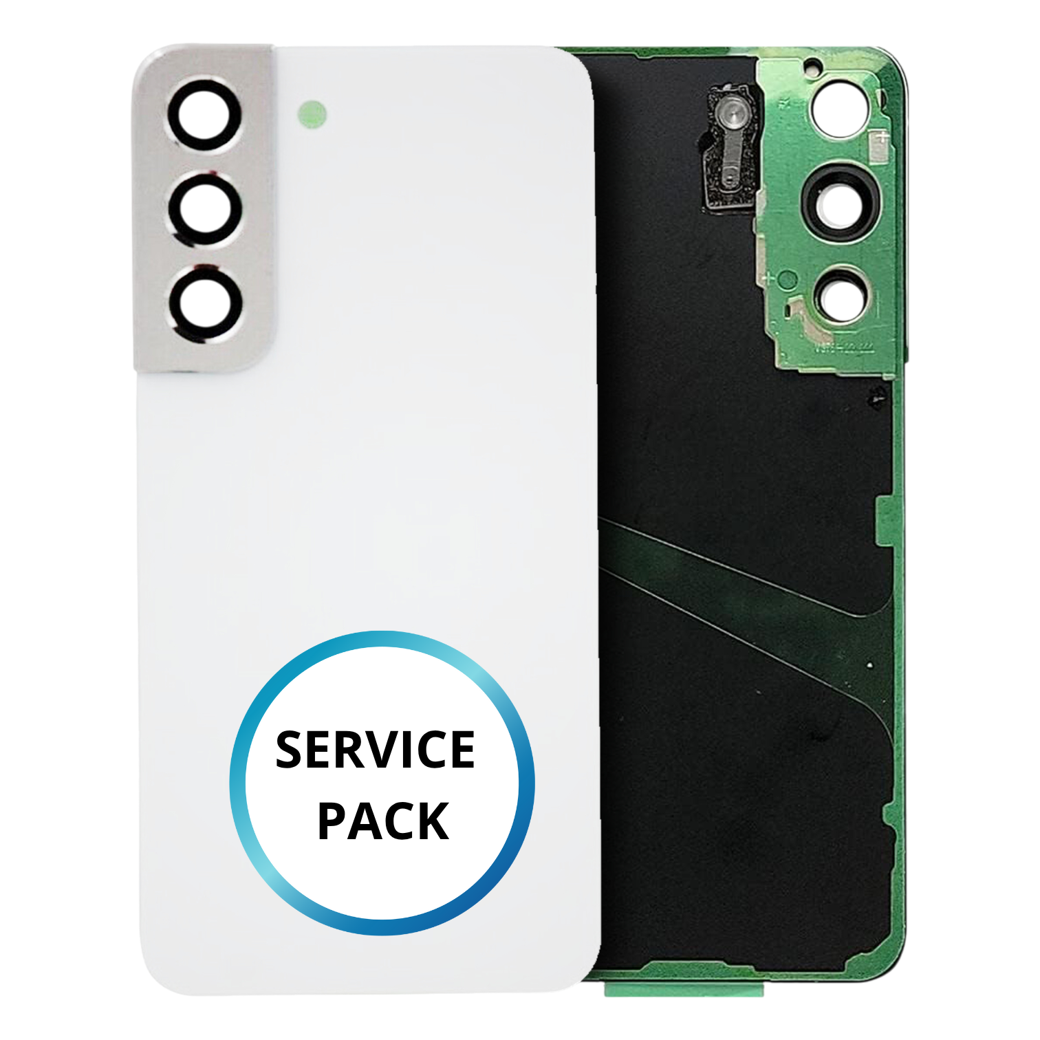 Vitre arrière Samsung Galaxy S22 5G - Blanc - SERVICE PACK ORIGINAL