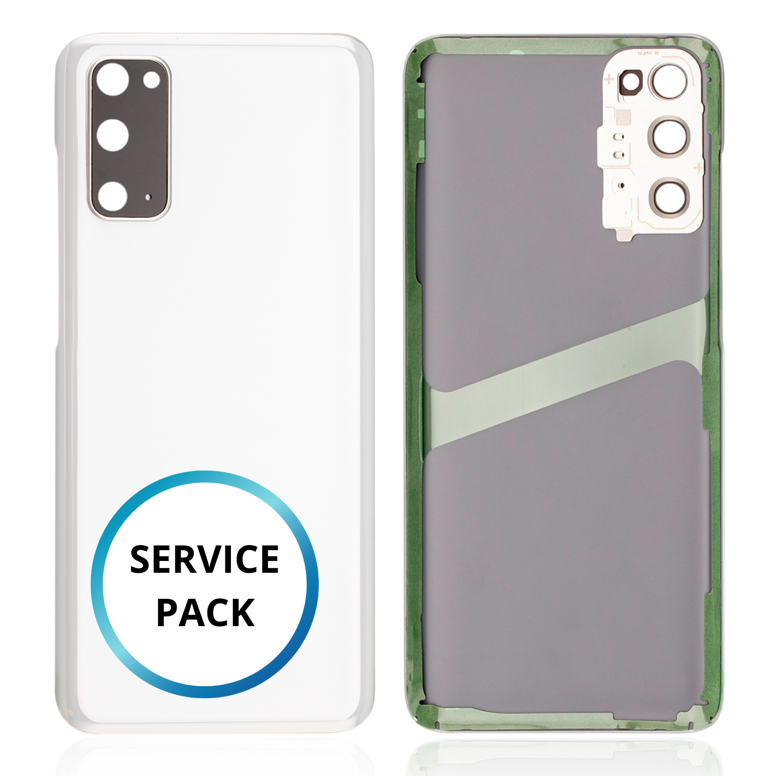 Vitre arrière Samsung Galaxy S20 - 4G/5G - Blanc - SERVICE PACK ORIGINAL