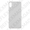 Vitre arrière iPhone X – Version Big Hole (grand trou caméra) – Adhésif - Blanc