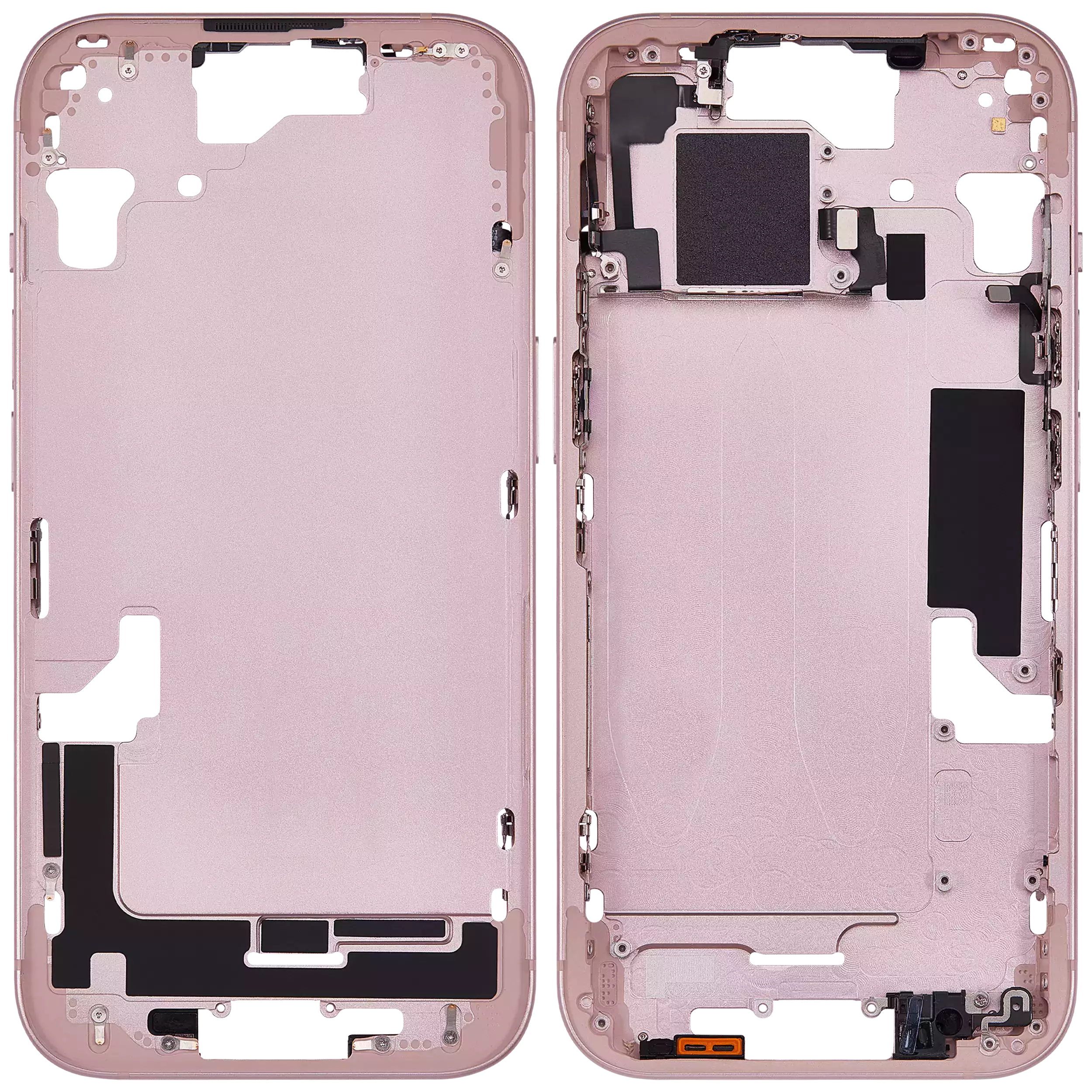 Châssis intermédiaire - iPhone 15 - Rose - Avec composants