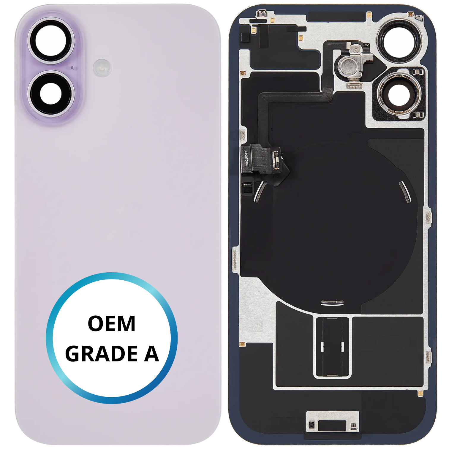 Vitre arrière assemblée - iPhone 17 - Lavande - NFC + FLASH (ORIGINAL PULLED GRADE A)