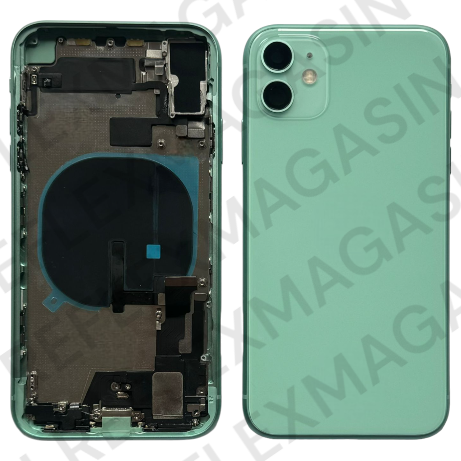 Châssis nu avec vitre arrière Vert iPhone 13 Pro Max - Kit Outils Offert Châssis nu avec vitre arrière Vert iPhone 13 Pro Max - Kit Outils Offert