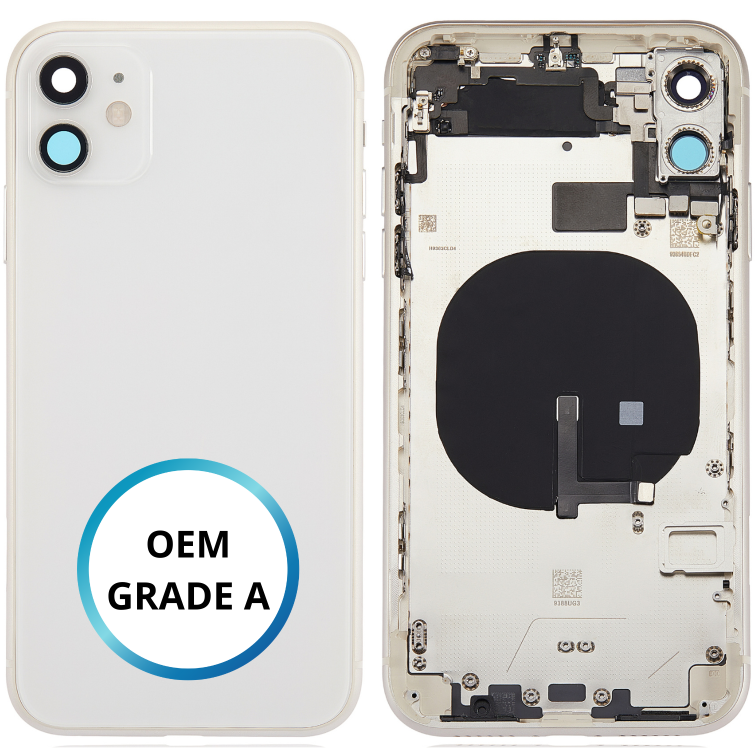 Châssis arrière - iPhone 11 - Blanc - Avec composants (ORIGINAL GRADE A)