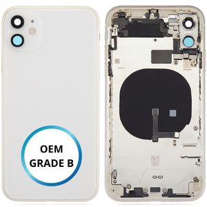 Châssis arrière - iPhone 11 - Blanc - Avec composants (ORIGINAL GRADE B)