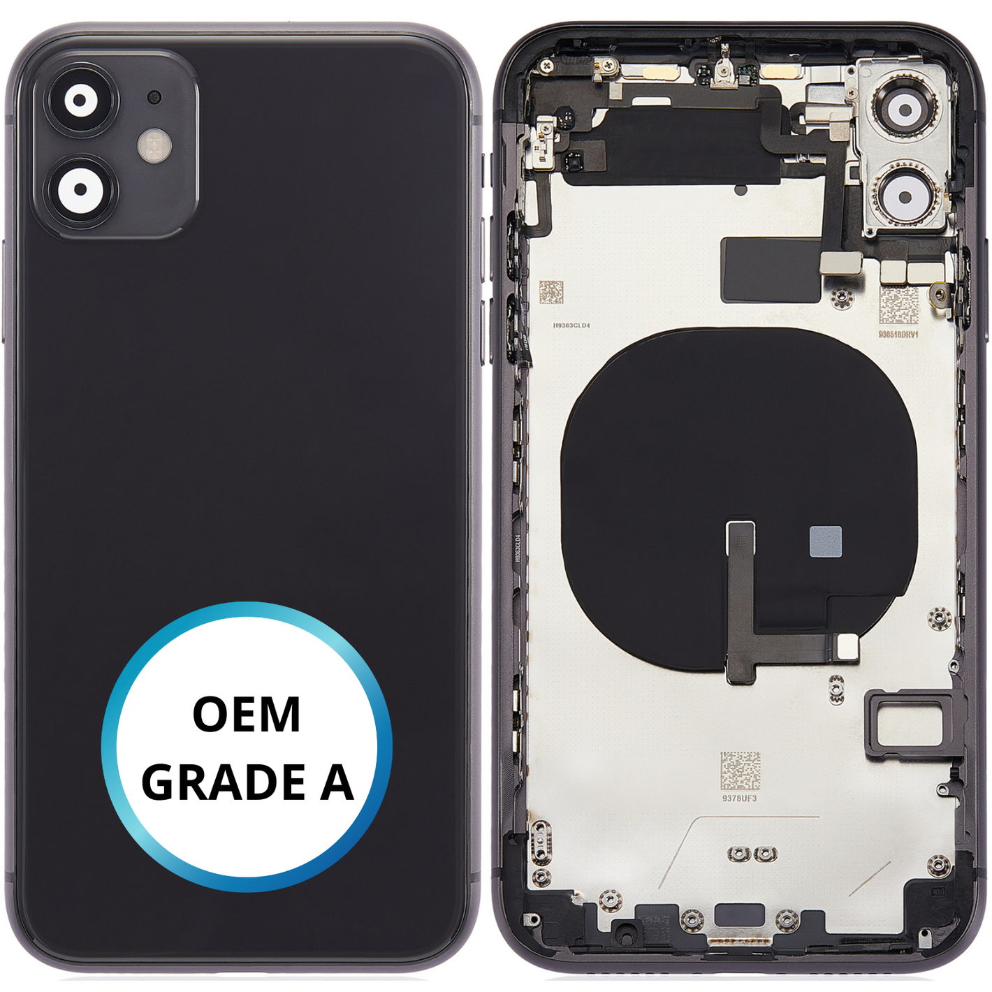 Châssis arrière - iPhone 11 - Noir - Avec composants (ORIGINAL GRADE A)