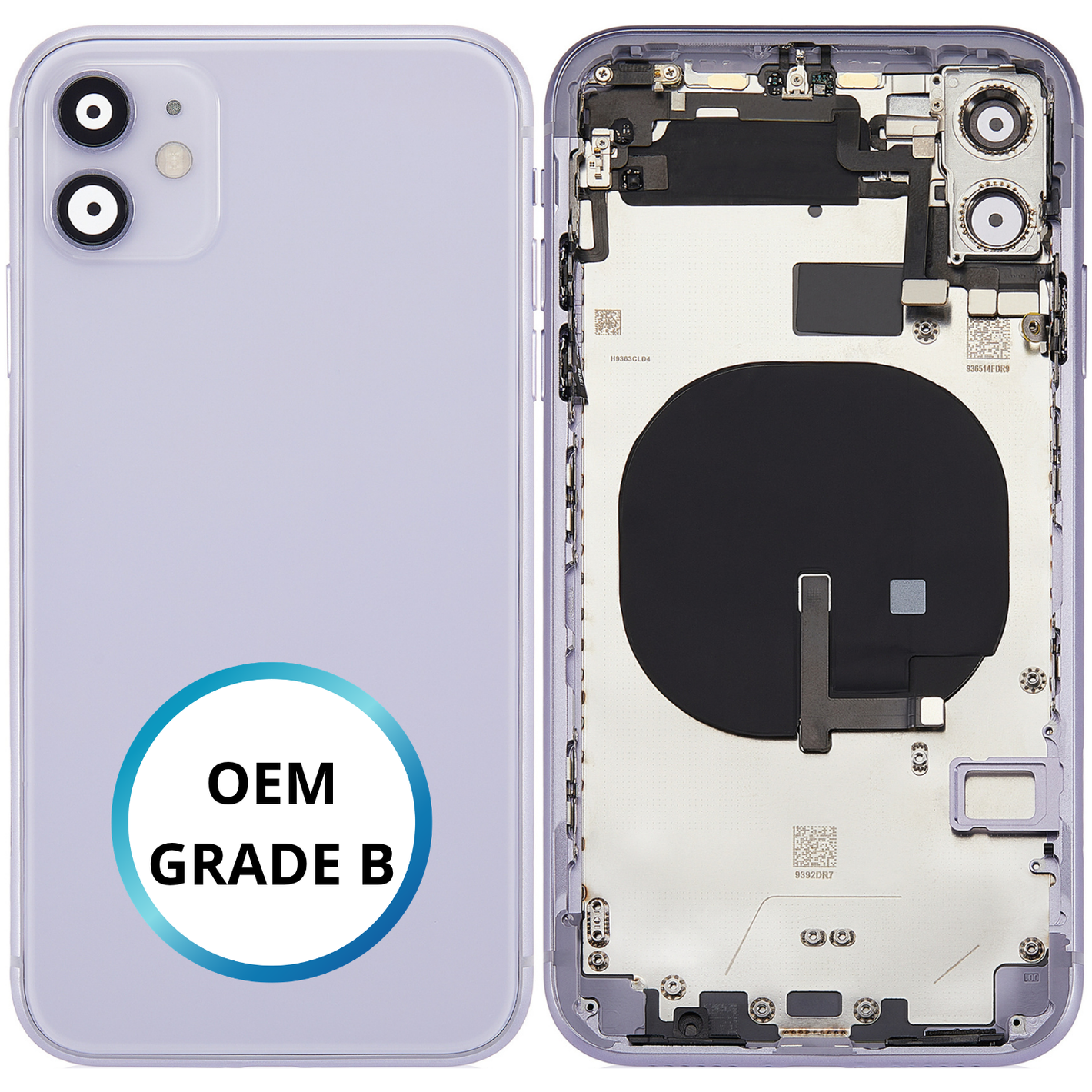 Châssis arrière - iPhone 11 - Violet - Avec composants (ORIGINAL GRADE B)