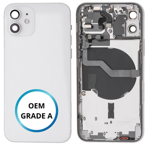 Châssis arrière - iPhone 12 - Blanc - Avec composants (ORIGINAL GRADE A)