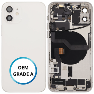 Châssis arrière - iPhone 12 - Blanc | Complet avec composants (ORIGINAL GRADE A)