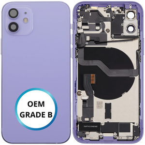 Châssis arrière - iPhone 12 - Violet - Complet avec composants (ORIGINAL GRADE B)