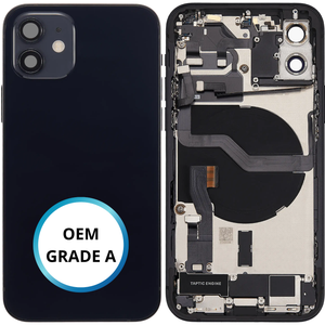 Châssis arrière - iPhone 12 - Noir - Complet avec composants (ORIGINAL GRADE A)