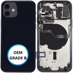 Châssis arrière - iPhone 12 - Noir | Avec composants (ORIGINAL GRADE B)