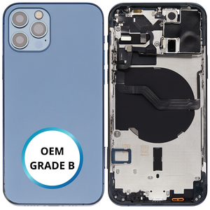 Châssis arrière - iPhone 12 Pro - Bleu - Avec composants (ORIGINAL GRADE B)