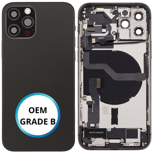 Châssis arrière - iPhone 12 Pro - Graphite | Complet avec composants (ORIGINAL GRADE B)