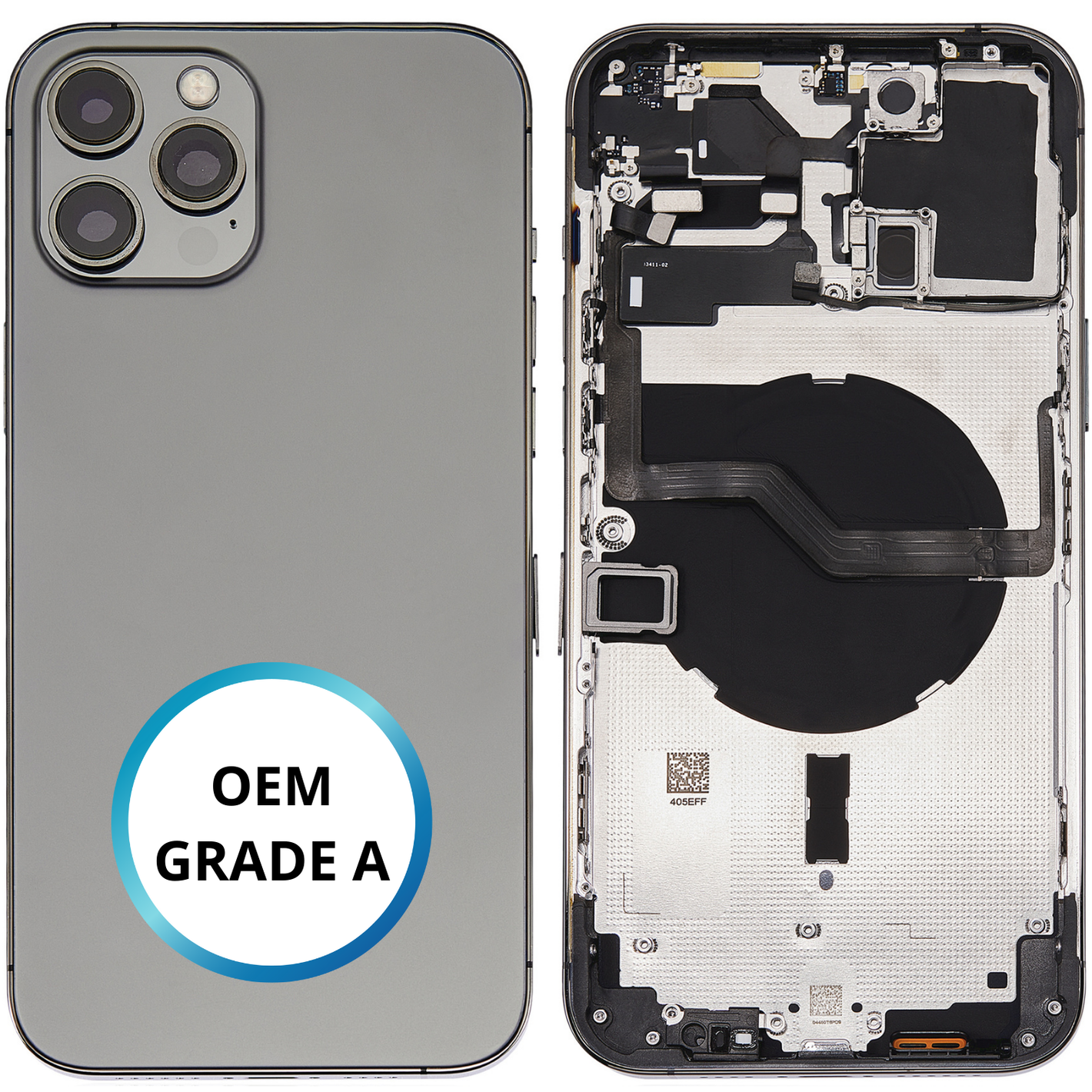 Châssis arrière - iPhone 12 Pro Max - Graphite | Avec composants (ORIGINAL GRADE A)