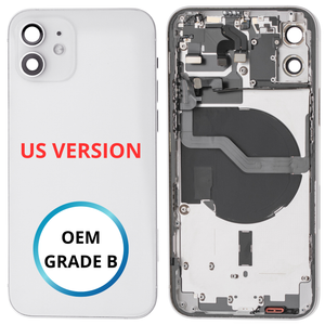 Châssis arrière - iPhone 12 US VERSION - Blanc | Avec composants (ORIGINAL GRADE B)