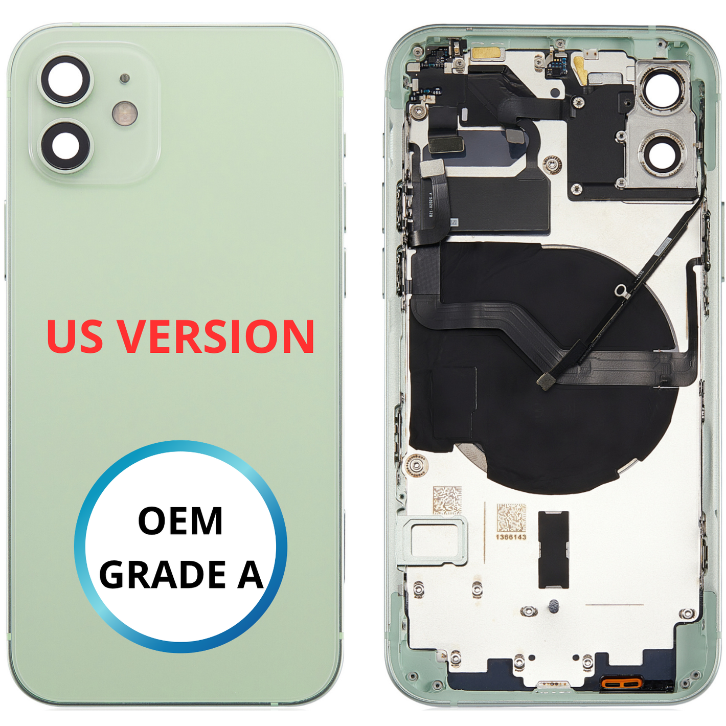 Châssis arrière - iPhone 12 US VERSION - Vert | Avec composants (ORIGINAL GRADE A)