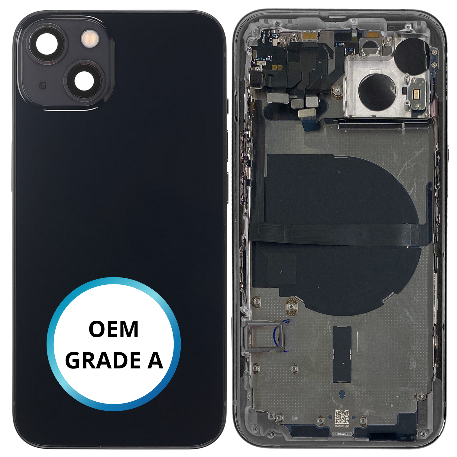 Châssis arrière - iPhone 13 - Noir - Avec composants (ORIGINAL GRADE A)