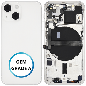 Châssis arrière - iPhone 13 Mini - Blanc - Avec composants (ORIGINAL GRADE A)