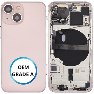 Châssis arrière - iPhone 13 Mini - Rose - Avec composants (ORIGINAL GRADE A)