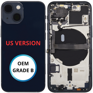 Châssis arrière - iPhone 13 Mini - US VERSION - Noir | Avec composants (ORIGINAL GRADE B)