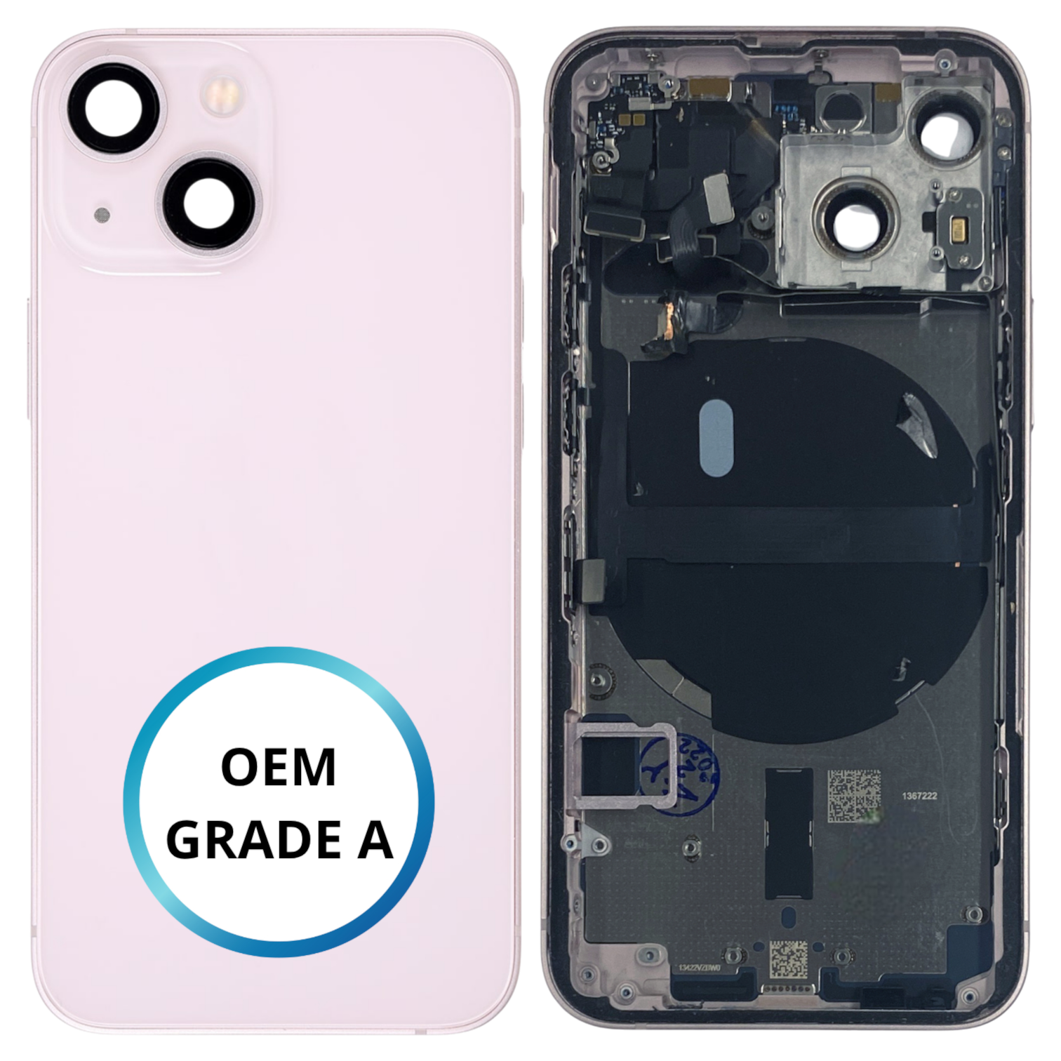 Châssis arrière - iPhone 13 Mini - Rose - Avec composants (ORIGINAL GRADE A)