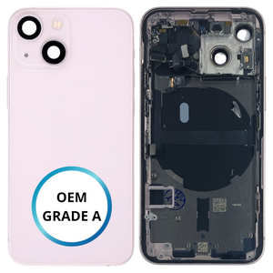 Châssis arrière - iPhone 13 Mini - Rose - Avec composants (ORIGINAL GRADE A)