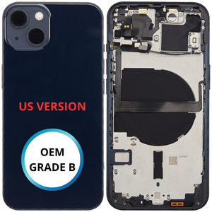 Châssis arrière - iPhone 13 US VERSION - Noir - Avec composants (ORIGINAL GRADE B)