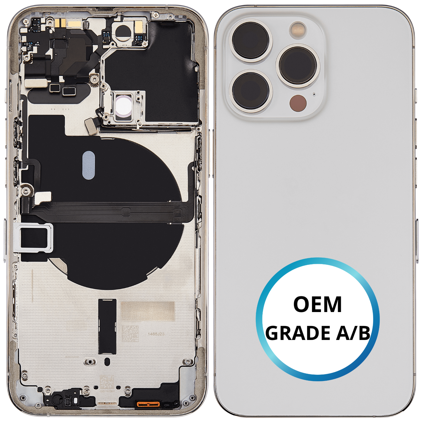 Châssis arrière - iPhone 13 Pro - Blanc Argent | Avec composants (ORIGINAL GRADE A/B)