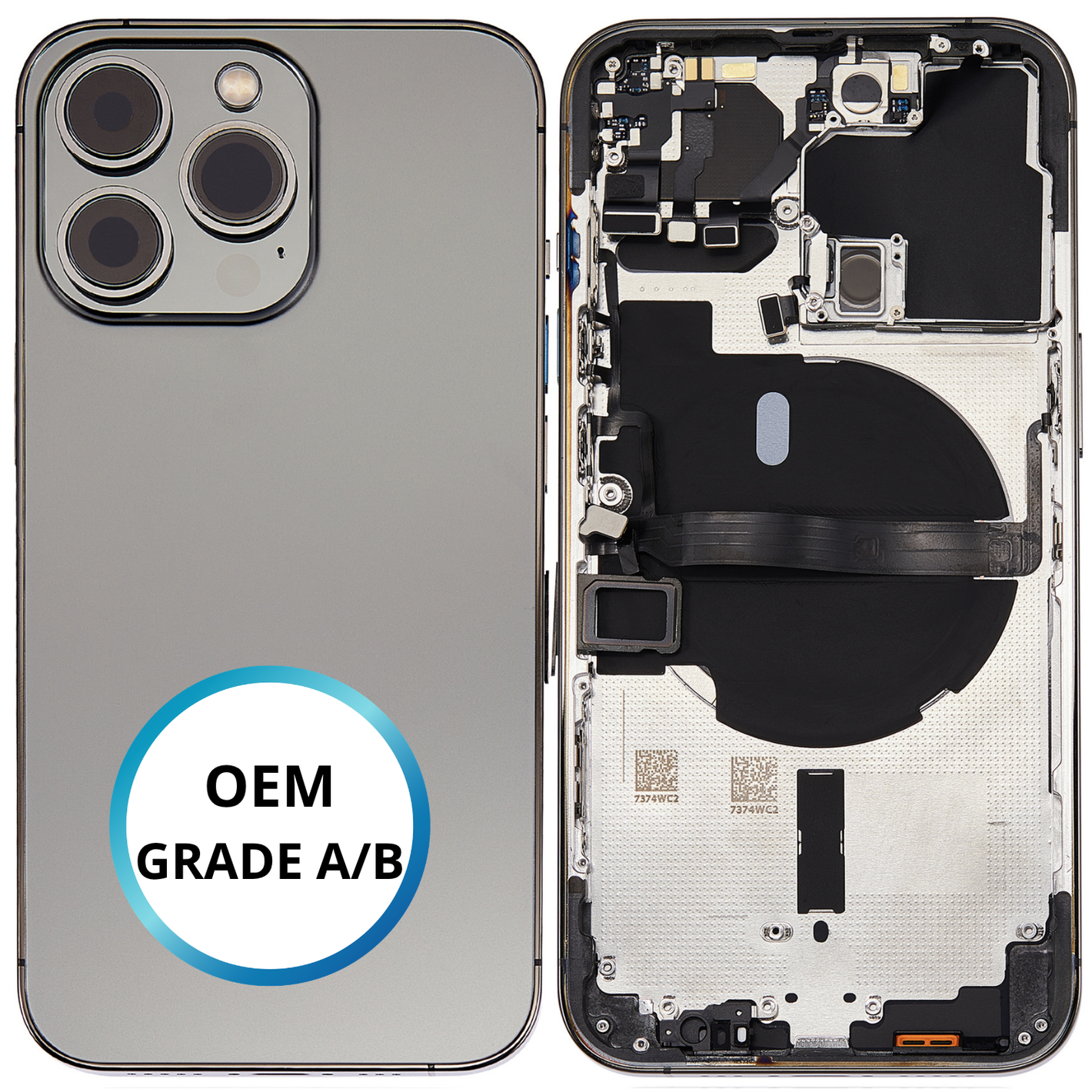 Châssis arrière - iPhone 13 Pro - Graphite | Avec composants (ORIGINAL GRADE A/B)