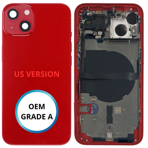 Châssis arrière - iPhone 13 US VERSION - Rouge - Avec composants (ORIGINAL GRADE A)