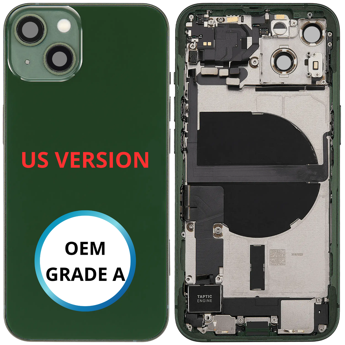 Châssis arrière - iPhone 13 US VERSION - Vert | Complet avec composants (ORIGINAL GRADE A)