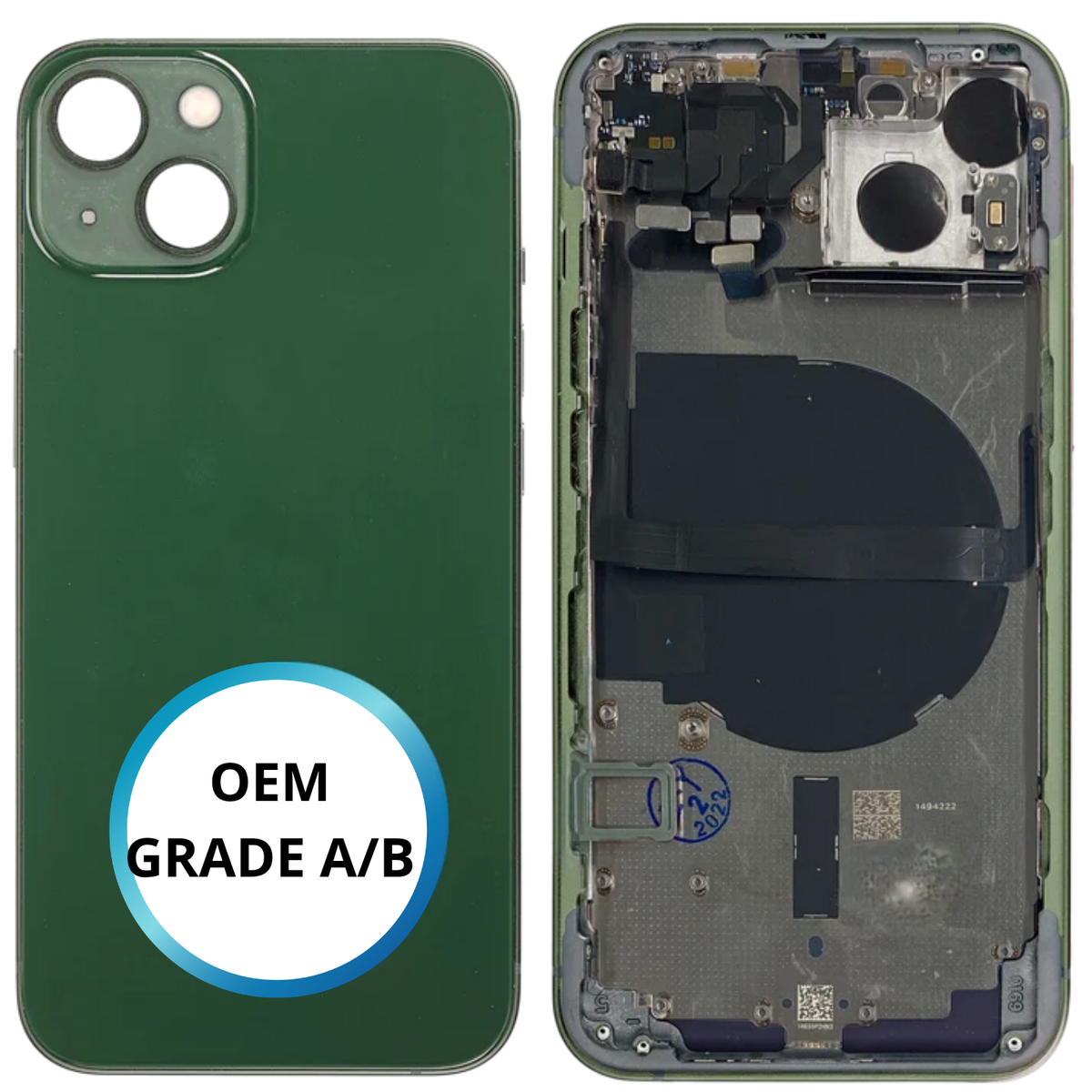 Châssis arrière - iPhone 13 - Vert Alpin - Avec composants (ORIGINAL GRADE A/B)
