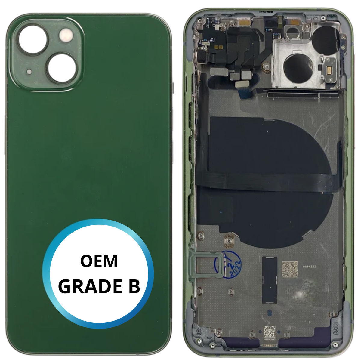 Châssis arrière - iPhone 13 - Vert Alpin - Avec composants (ORIGINAL GRADE B)