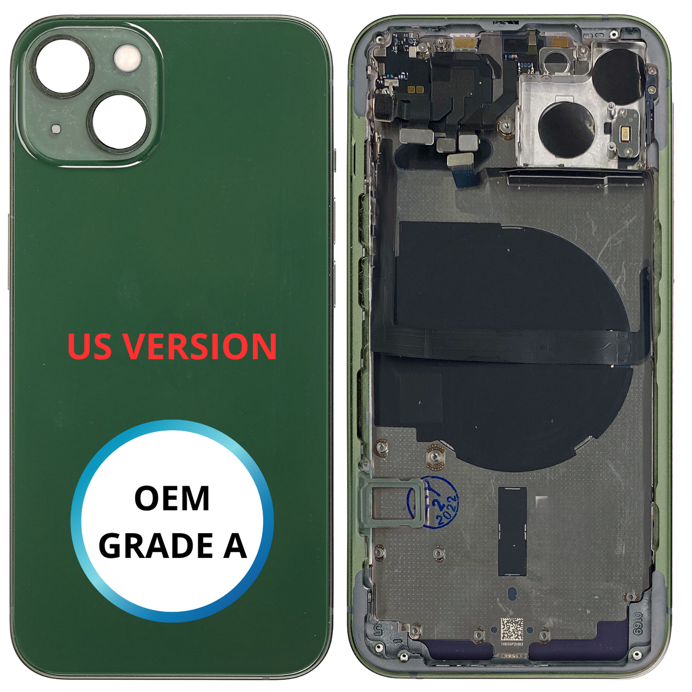 Châssis arrière - iPhone 13 US VERSION - Vert | Avec composants (ORIGINAL GRADE A)