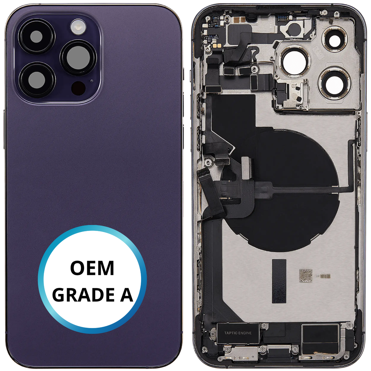 Châssis arrière - iPhone 14 Pro Max - Violet | Complet avec composants (ORIGINAL GRADE A)