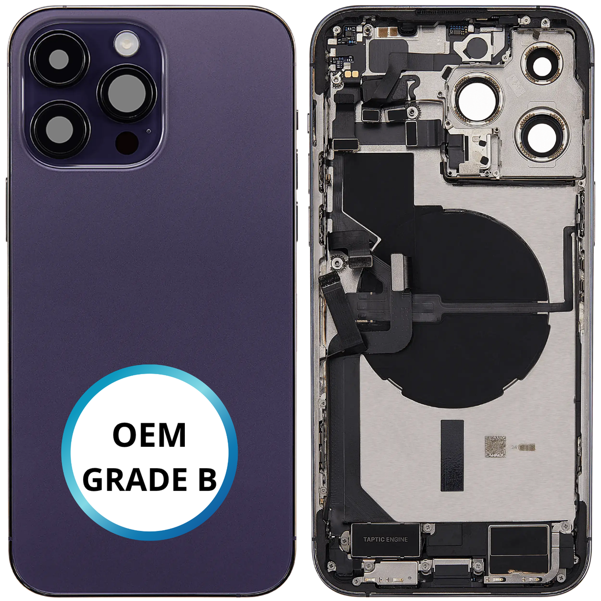 Châssis arrière - iPhone 14 Pro Max - Violet | Complet avec composants (ORIGINAL GRADE B)