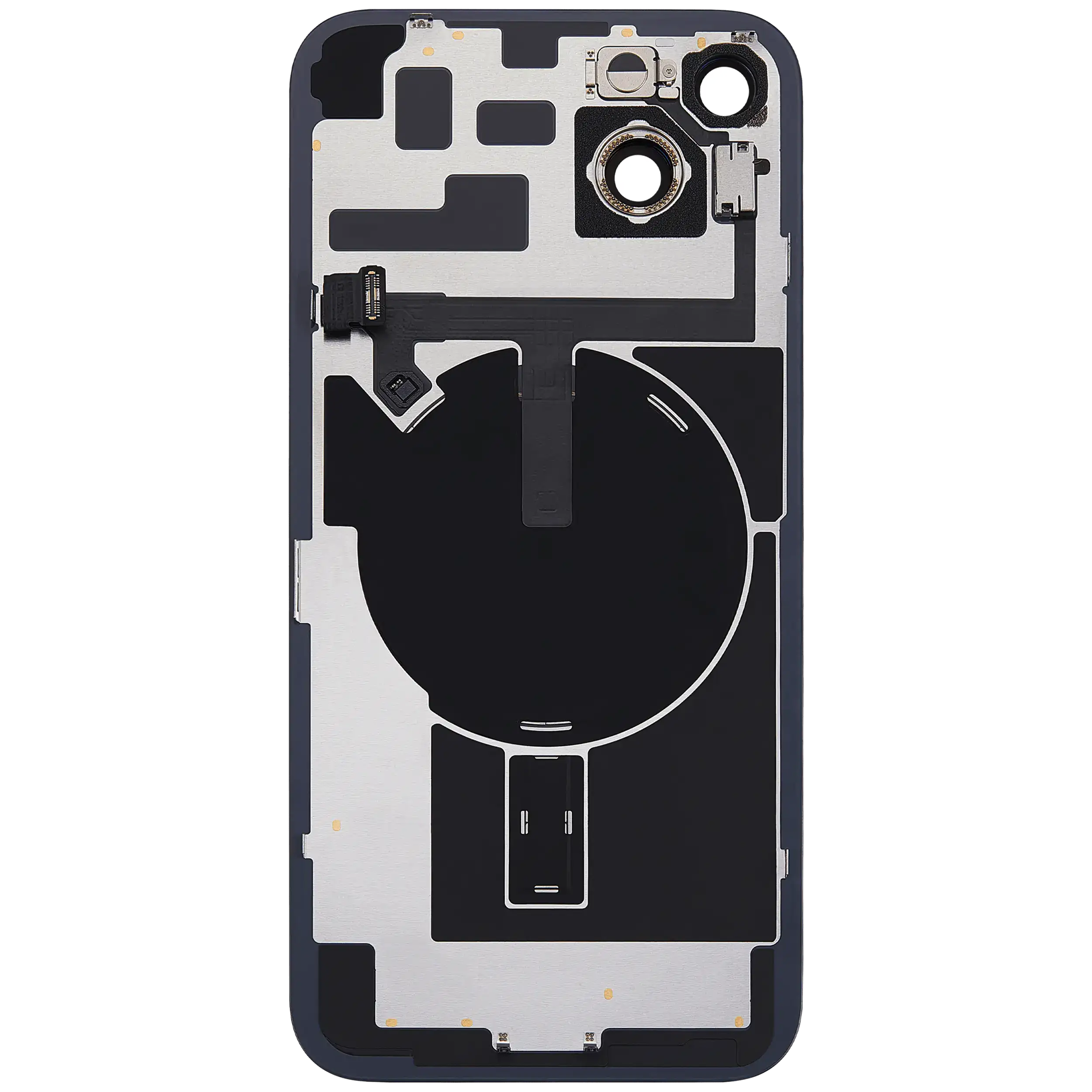 Vitre arrière assemblée - iPhone 14 Plus - Noir - NFC + FLASH (ORIGINAL PULLED GRADE A)