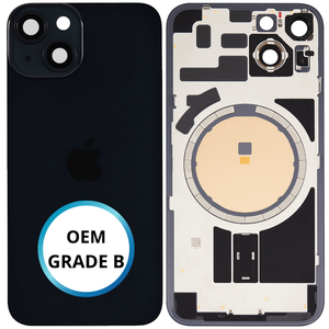 Vitre arrière assemblée - iPhone 14 - Noir (ORIGINAL PULLED GRADE B)