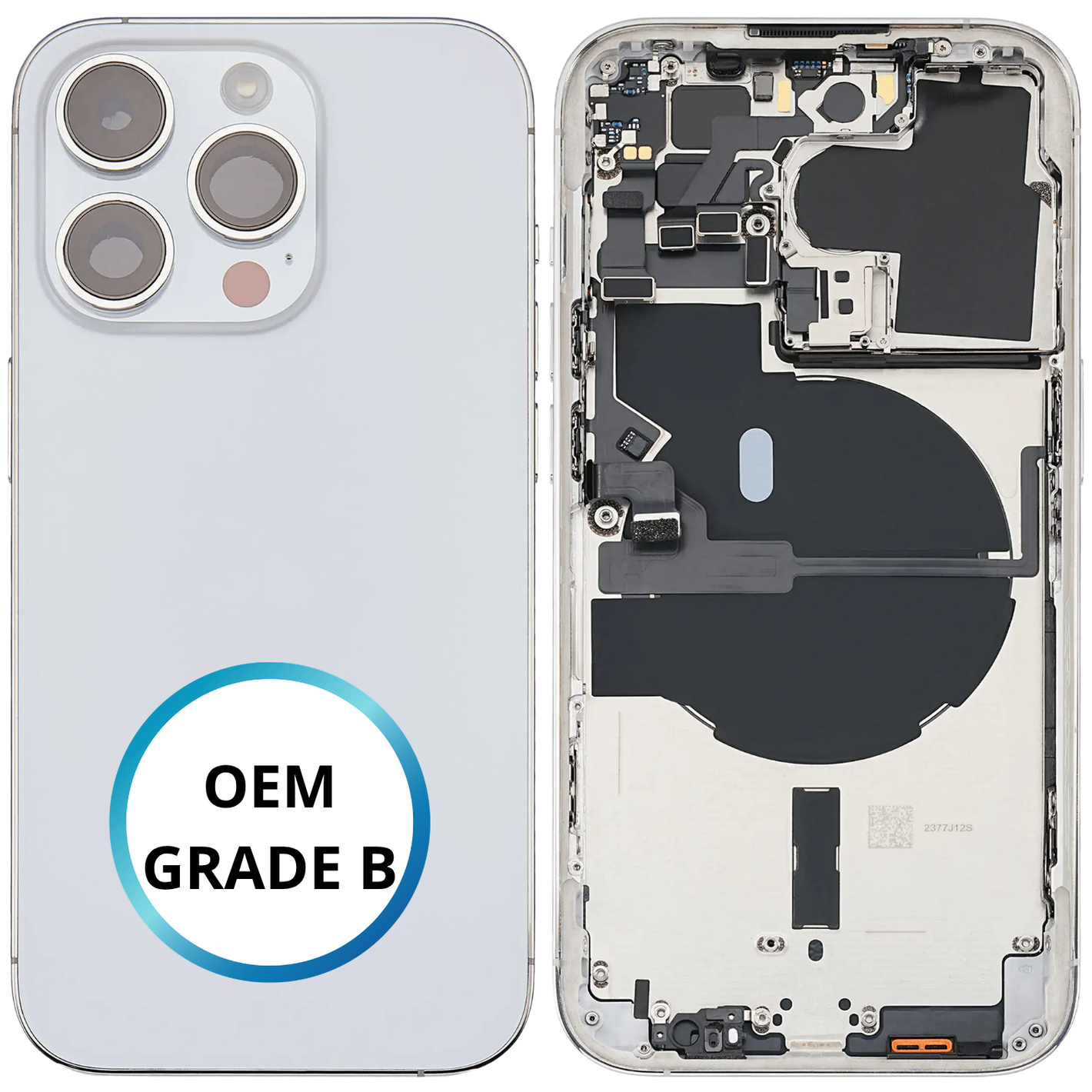 Châssis arrière - iPhone 14 Pro - Blanc | Avec composants (ORIGINAL GRADE B)
