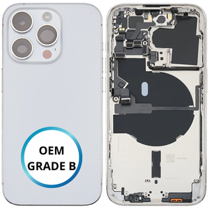 Châssis arrière - iPhone 14 Pro - Blanc | Avec composants (ORIGINAL GRADE B)