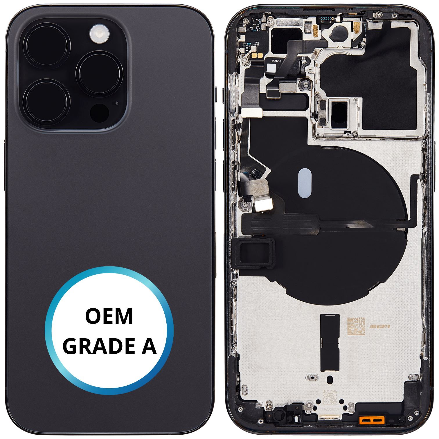 Châssis arrière - iPhone 14 Pro - Noir - Avec composants (ORIGINAL GRADE A)