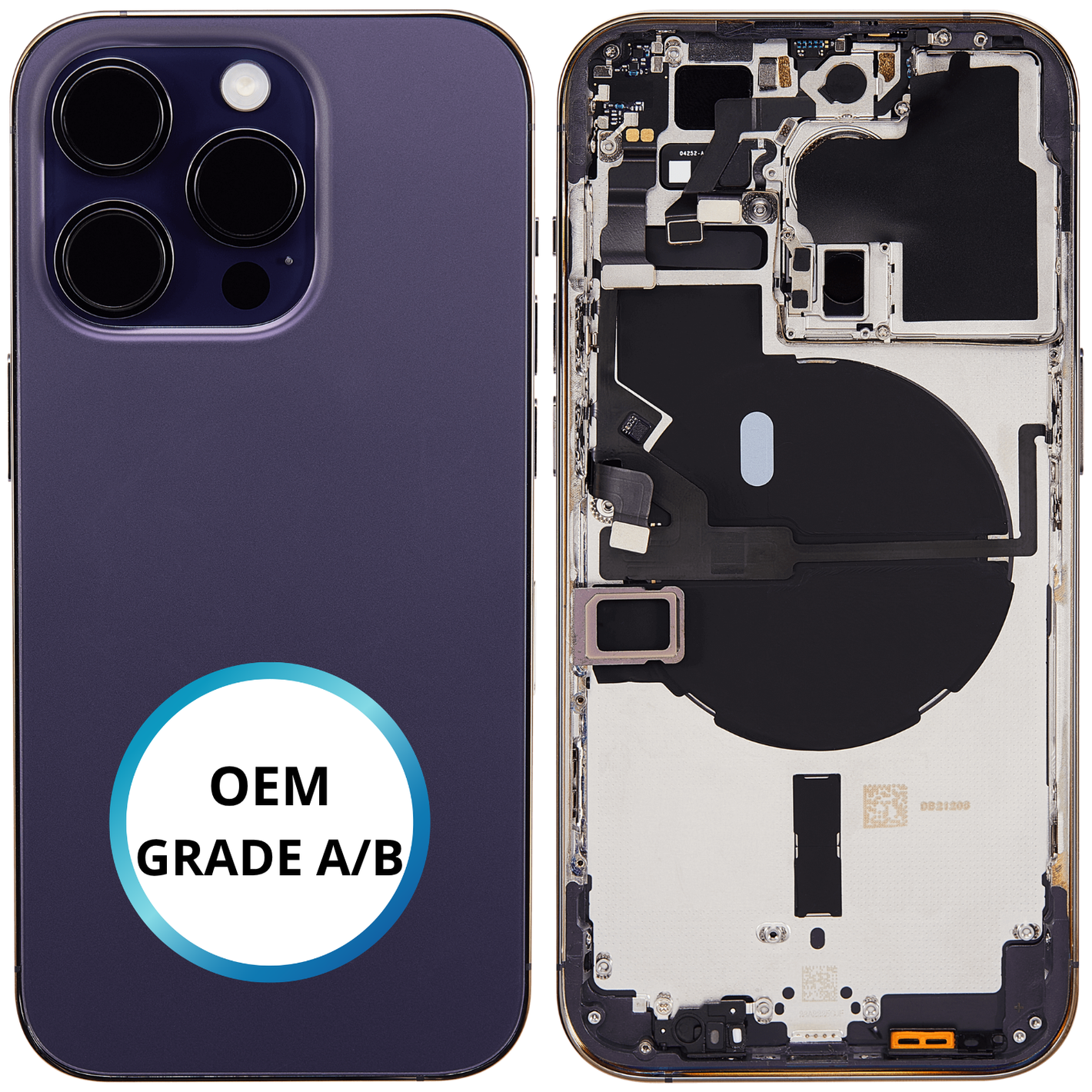 Châssis arrière - iPhone 14 Pro - Violet | Avec composants (ORIGINAL GRADE A/B)