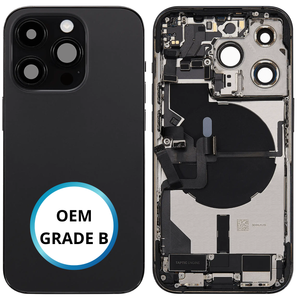 Châssis arrière - iPhone 14 Pro - Noir | Complet avec composants (ORIGINAL GRADE B)